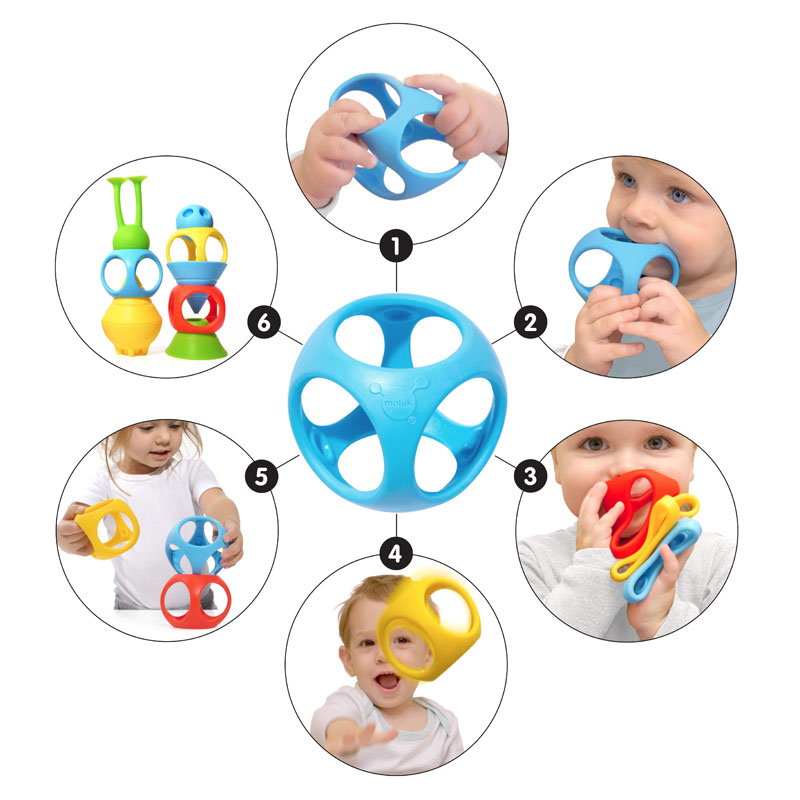 Oibo, set 3 jucarii senzoriale flexibile