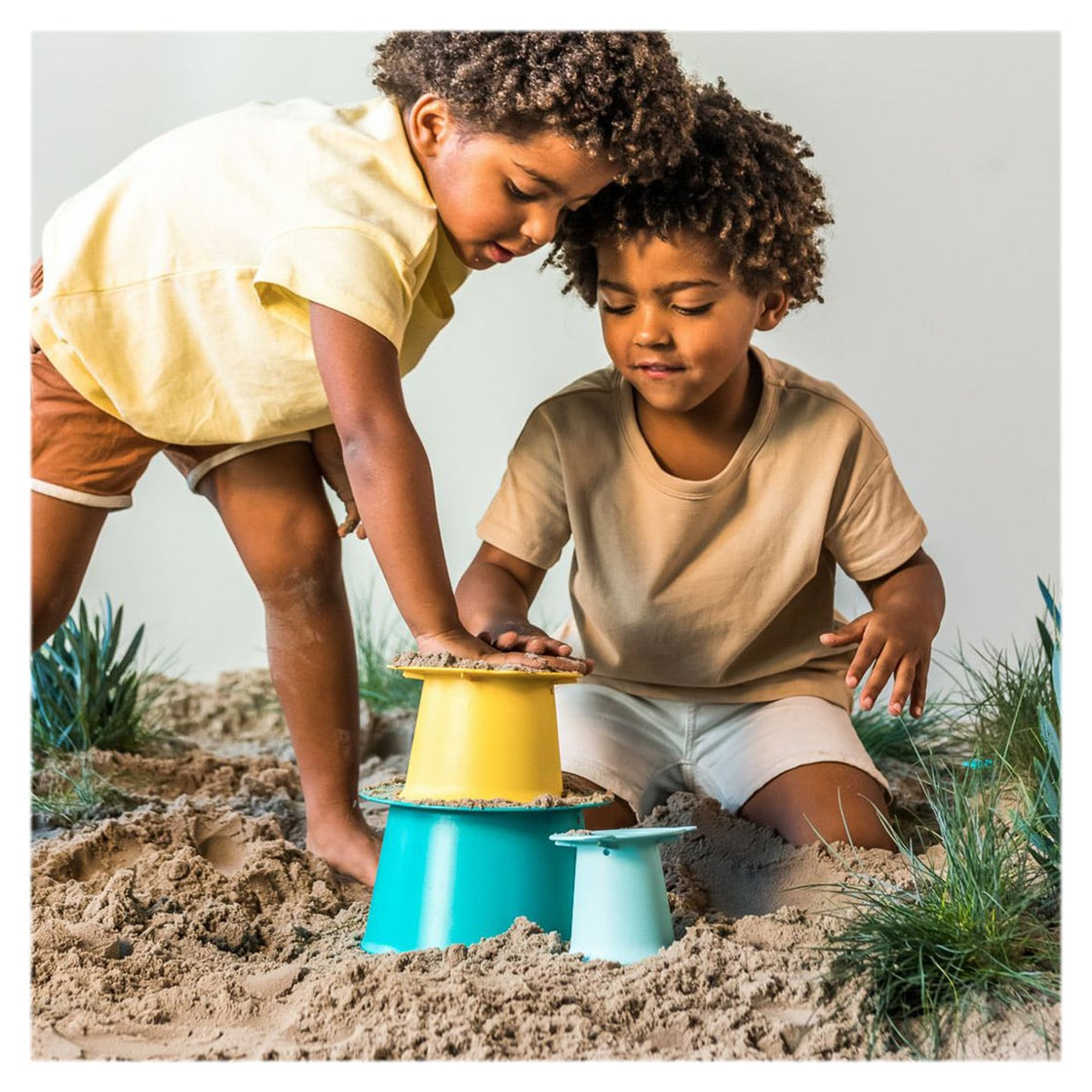 Alto, set forme pentru nisip, albastru, Quut Toys