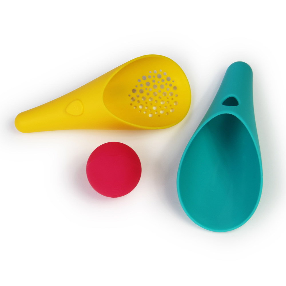 Cuppi, set lopetica cu sita si minge, turcoaz, Quut Toys