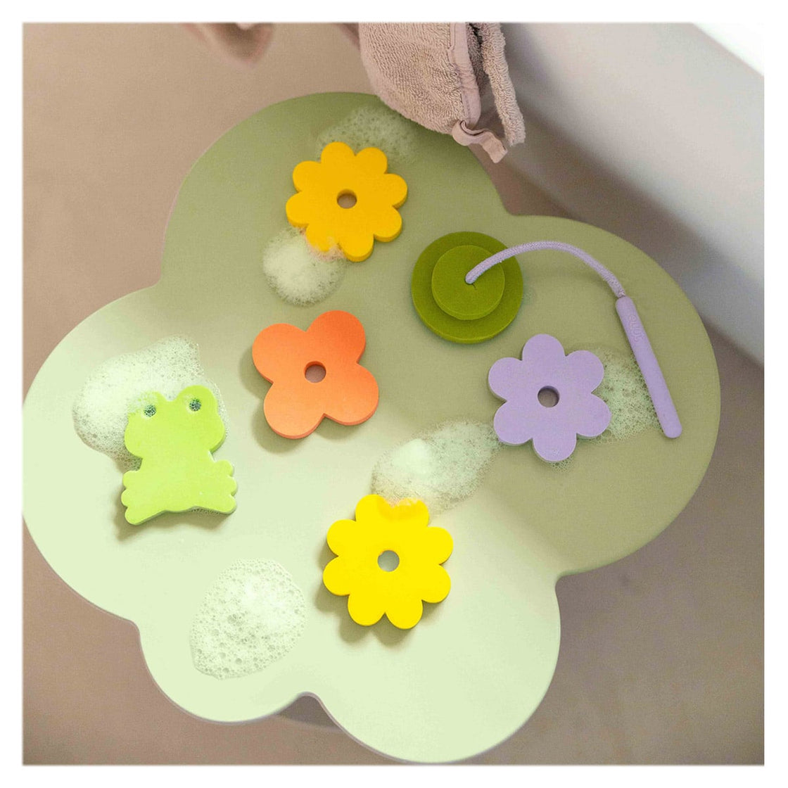 Joc de pescuit pentru baie, Iazul cu broscute, Quut Toys
