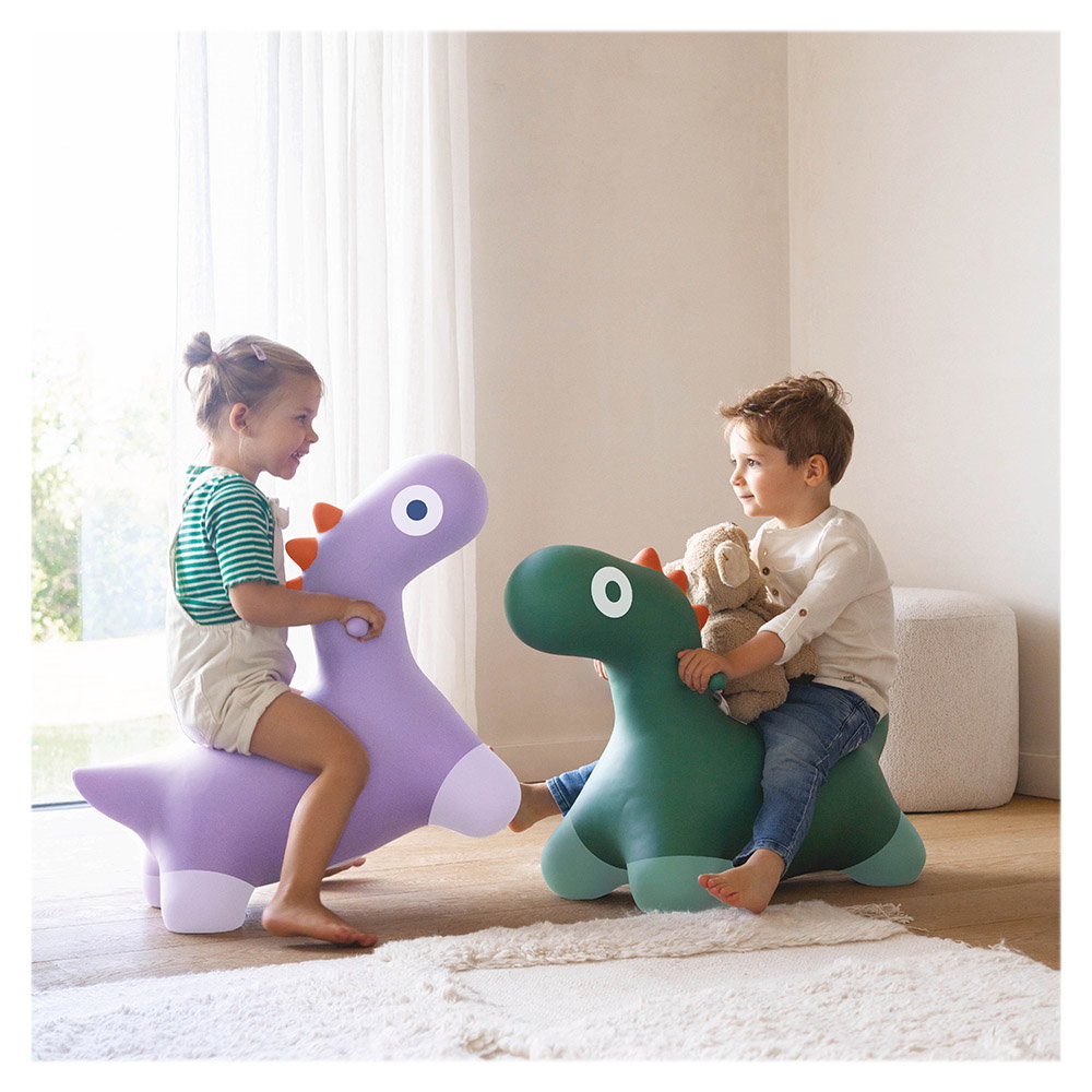 Hoppi Dino, dinozaur gonflabil saltaret, mov