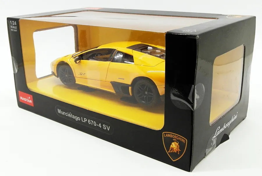 Masinuta metalica  lamborghini murcielago lp670-4 galben scara 1 la 24