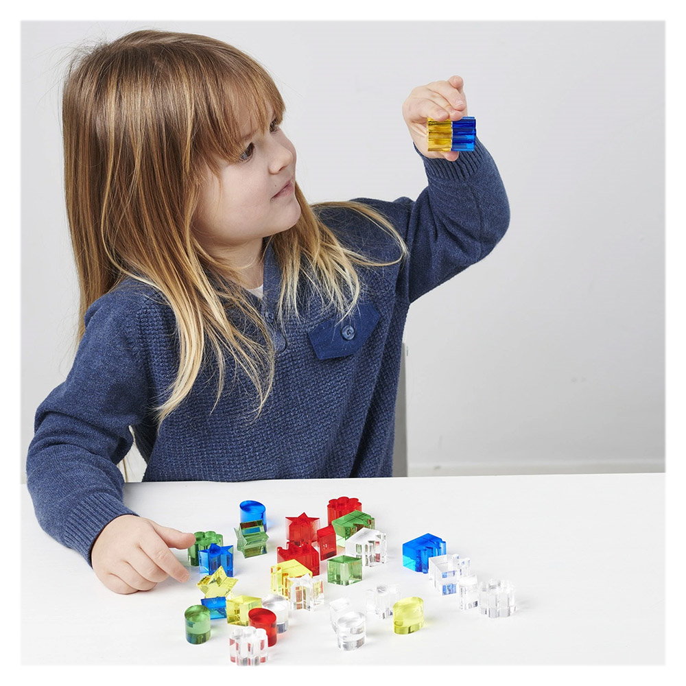 Cristale colorate transparente, set 30 de piese, TickiT