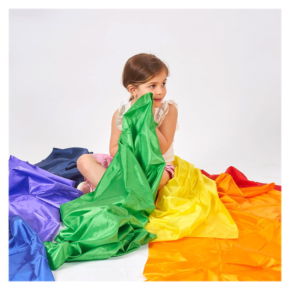 Rainbow Habutae, set 7 bucati de material colorat, TickiT