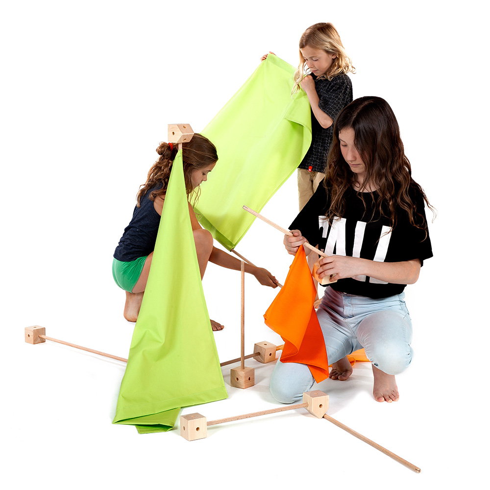 Trigonos START, set modular de constructie, portocaliu