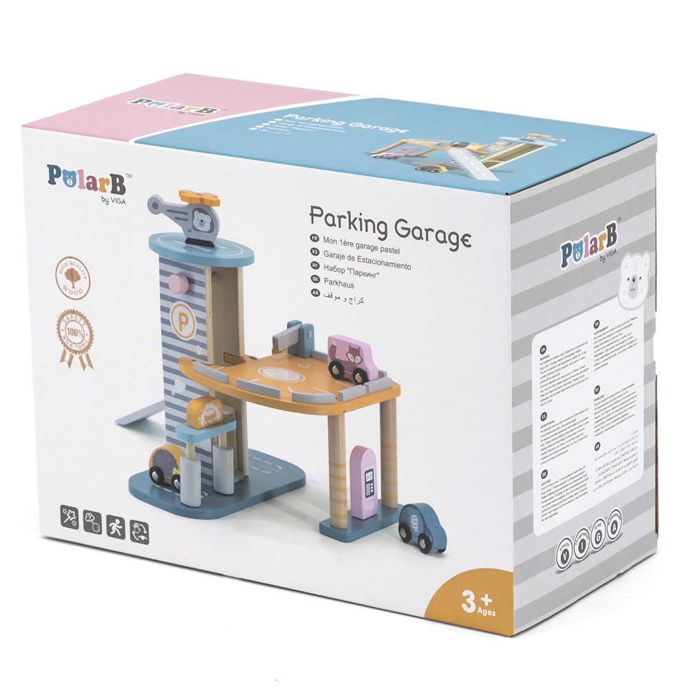 Garaj auto cu lift si masinute, nordic colors, Viga Toys
