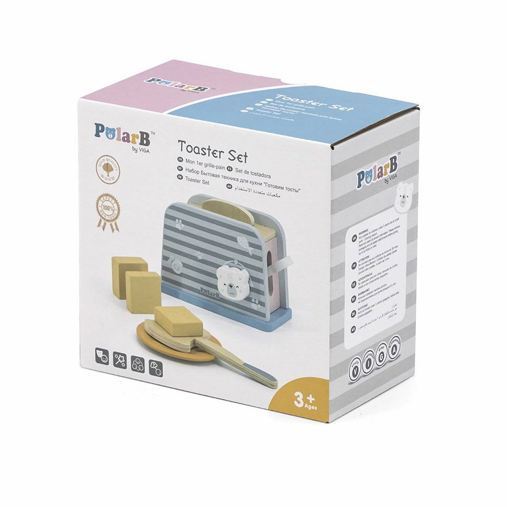 Toaster din lemn cu accesorii, nordic colors