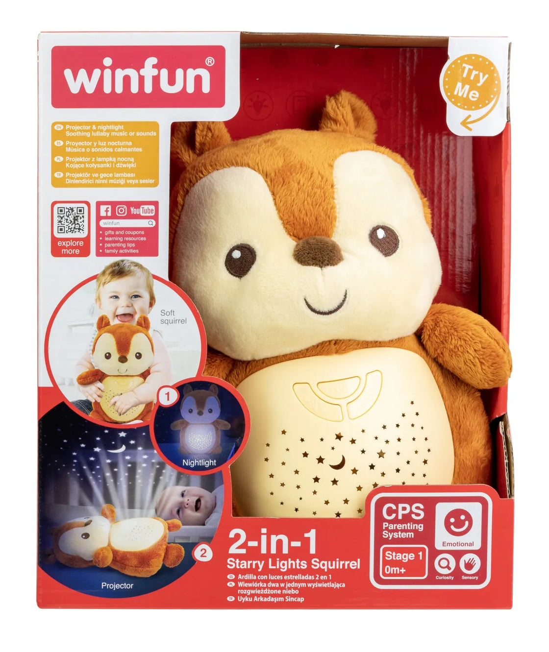 Winfun proiector si lampa de veghe veverita