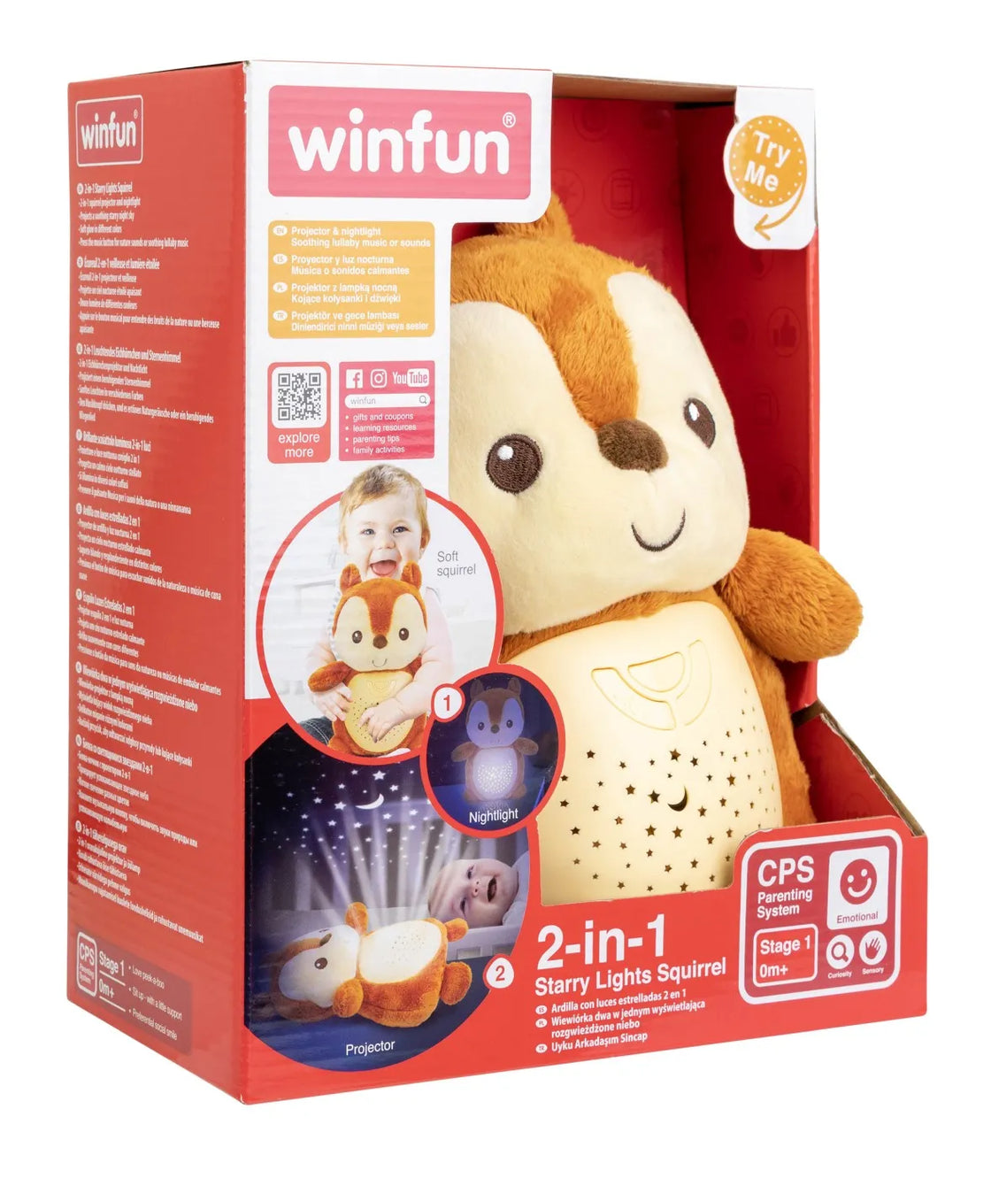 Winfun proiector si lampa de veghe veverita