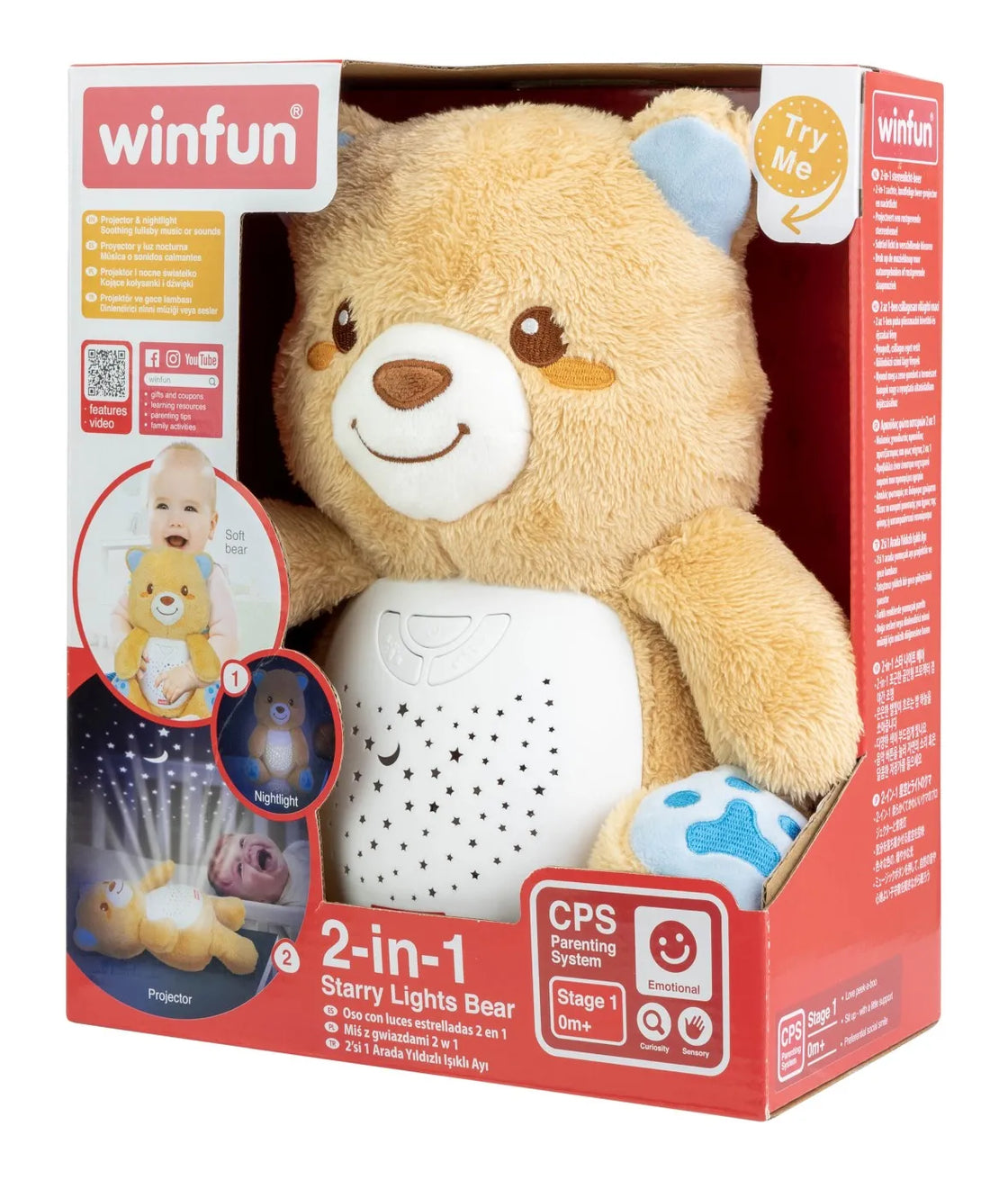 Winfun proiector si lampa de veghe ursulet