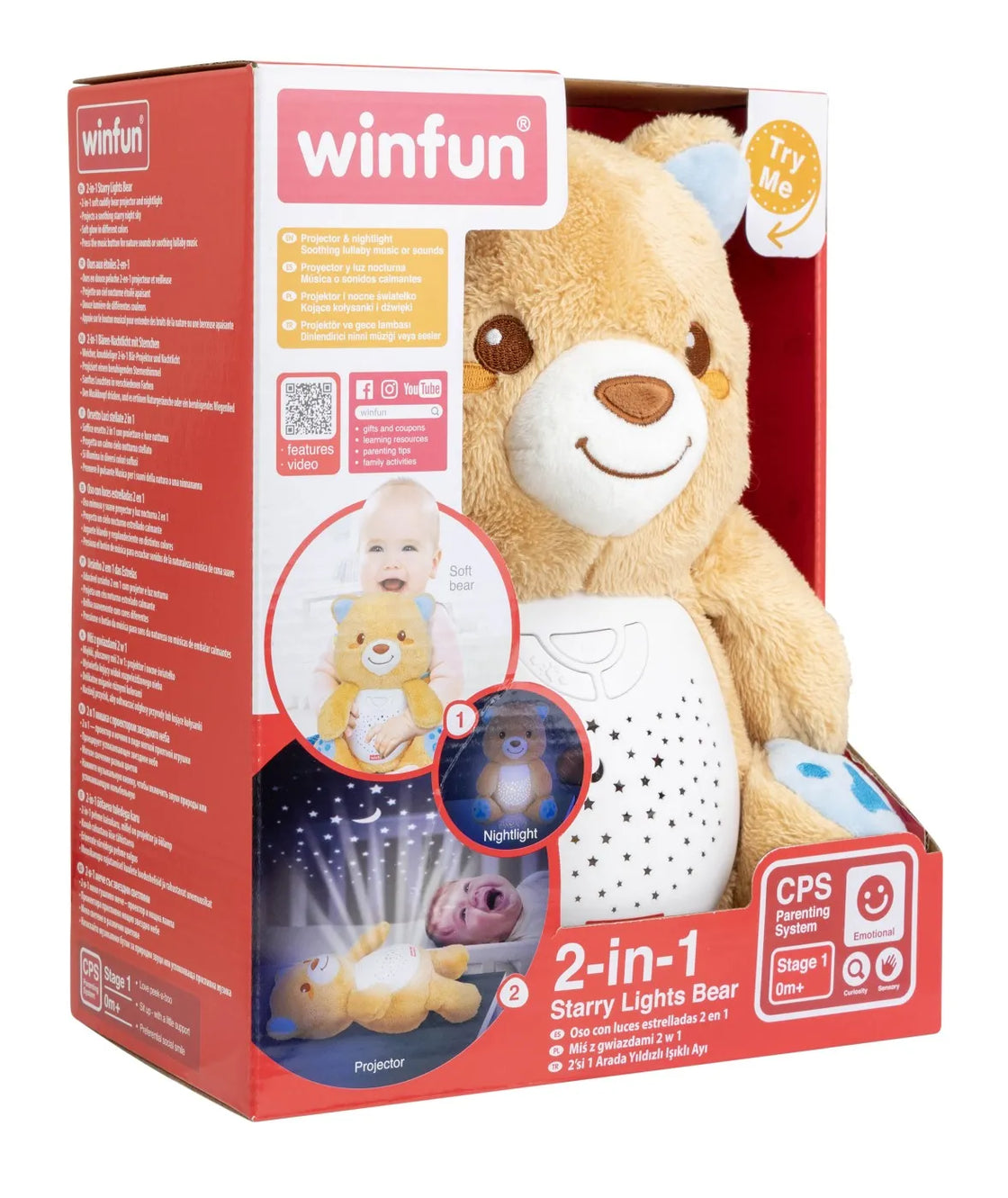 Winfun proiector si lampa de veghe ursulet