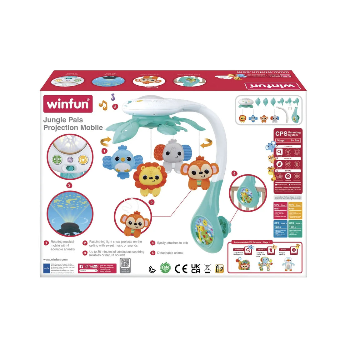 Winfun proiector mobil animalute din jungla