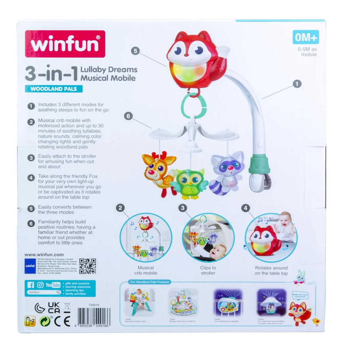 Winfun proiector 3 in 1 vulpita