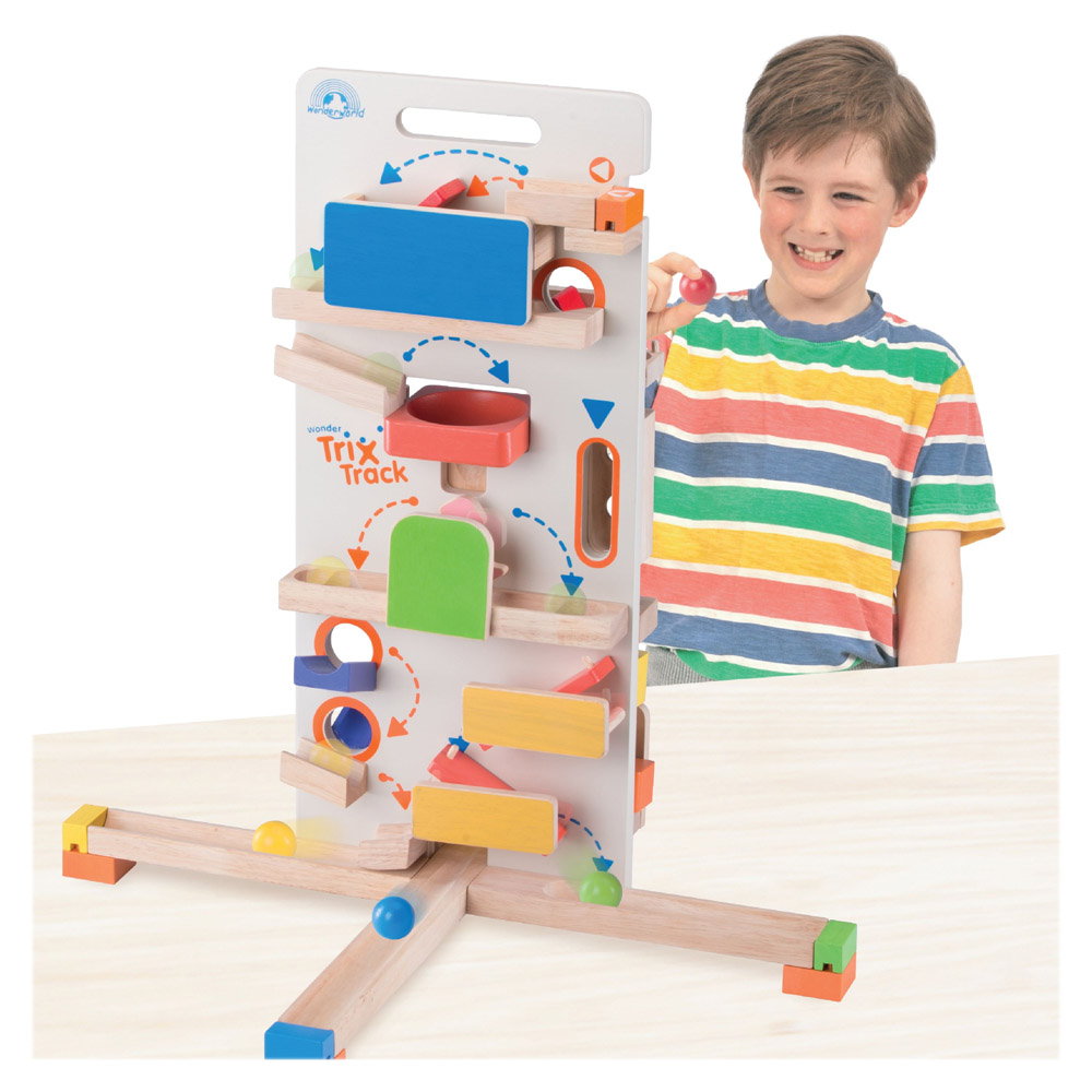 Traseu cu bile din lemn Tower Launcher, Wonderworld
