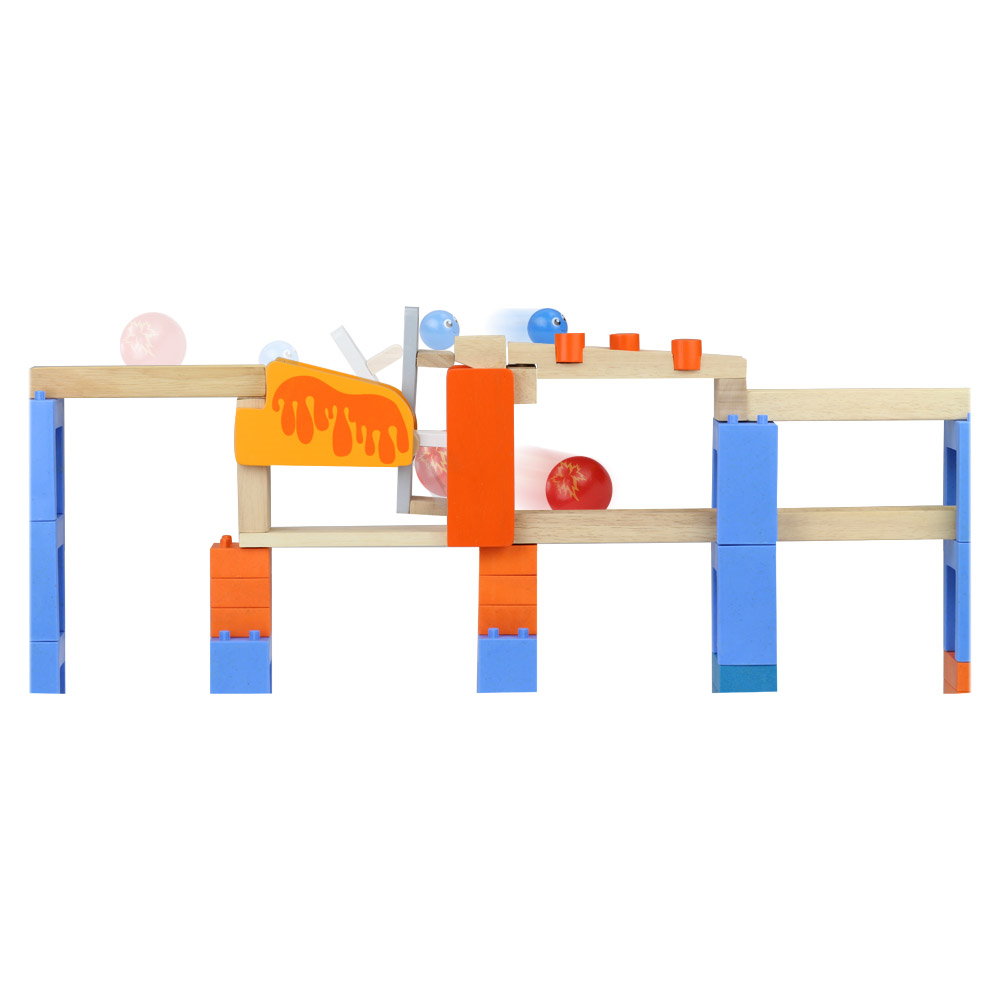 Traseu cu bile din lemn XXL Double Sprinting Balls