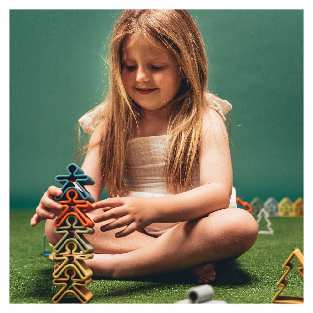 Set senzorial openended cu 18 piese, nature, Dena Toys