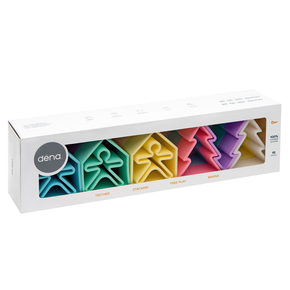 Set senzorial openended cu 18 piese, nordic, Dena Toys