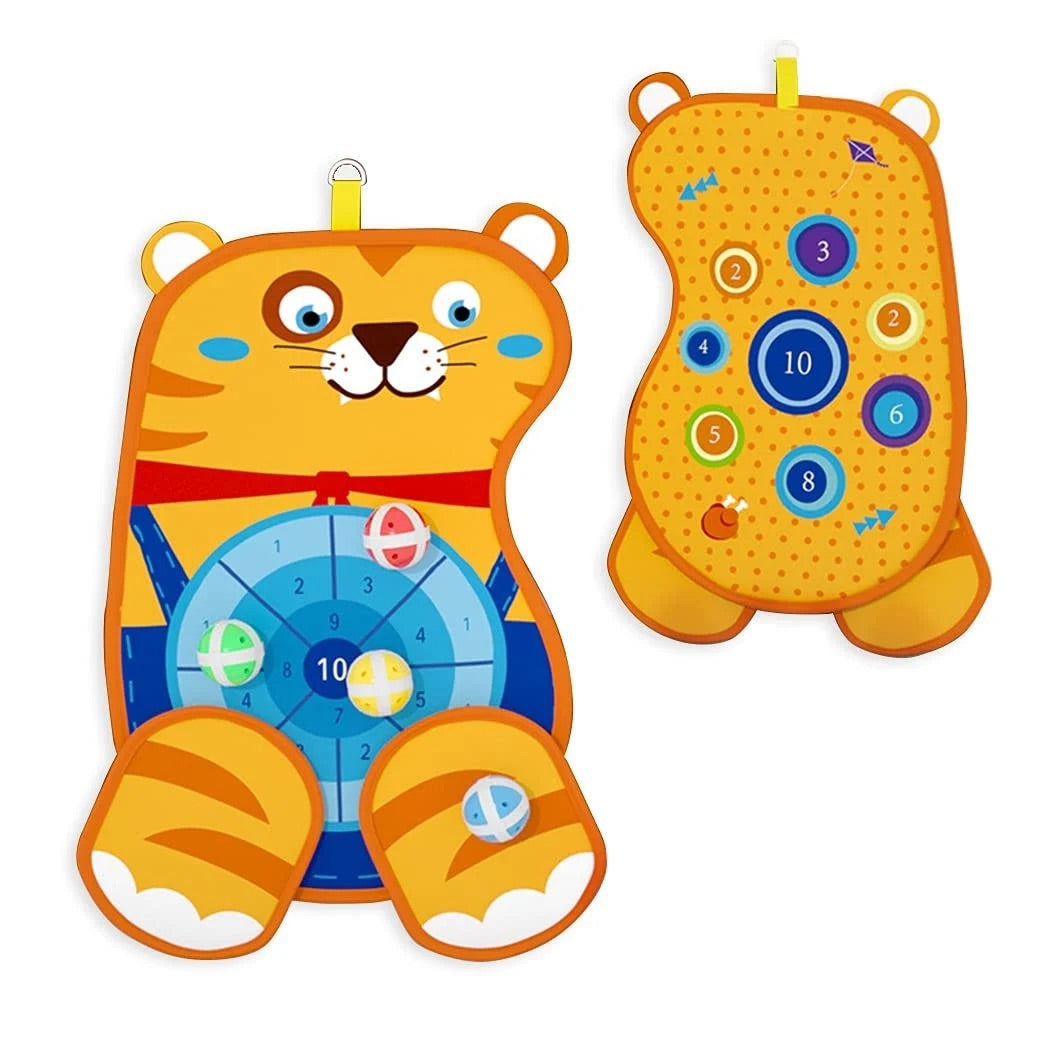 Montessori Darts din textil, 8 mingiute cu scai