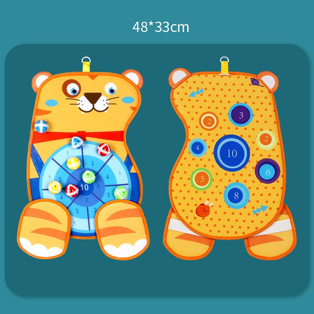 Montessori Darts din textil, 8 mingiute cu scai