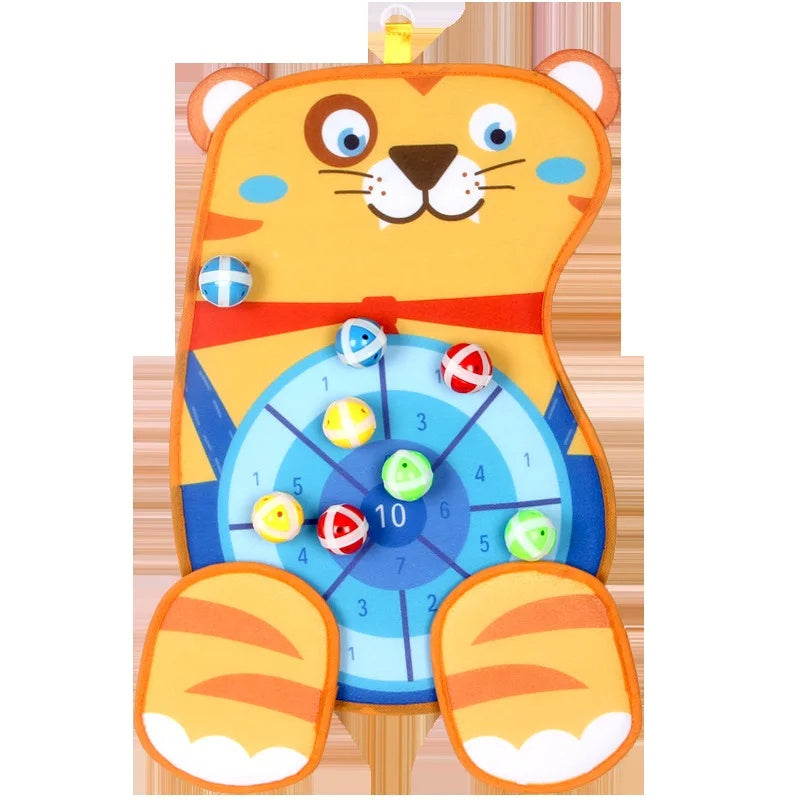 Montessori Darts din textil, 8 mingiute cu scai