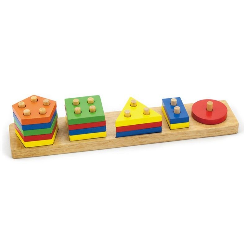 Joc de sortare educativ cu forme geometrice, Viga Toys